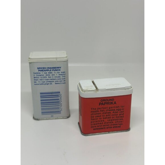VTG McCormick Whole Cloves & Sunline Ground Paprika Metal Spice Tins PREOWNED - Picture 3 of 4